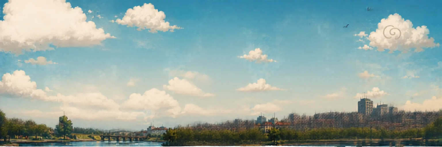 Berliner Himmel über der Spree
